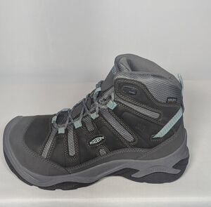 NEW KEEN Womens Circadia Mid Waterproof Hiking Boot sz 10.5 silver/blue